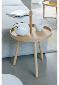 Măsuță auxiliară din lemn de stejar Wireworks Pick Me Up, ø 45 cm