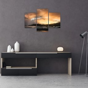 Tablou - plaja cu cerul întunecat (90x60 cm)