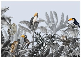 Tablou - Jungla ilustrată (70x50 cm)