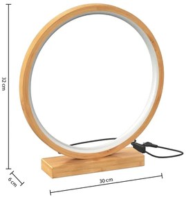 Lampă LED de masă Atmosphera STELA LED/2,7W/230V bambus