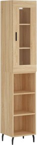 vidaXL Dulap înalt, stejar sonoma, 34,5x34x180 cm, lemn prelucrat