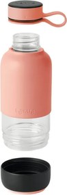 Lekue On The Go 1010228 sticlă cu filtru încorporat, 500 ml, sticlă borosilicată, -20 °C/+60 °C, Coral