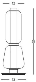 Veioza, Lampa de masa design modern LED DECO auriu/ sampanie