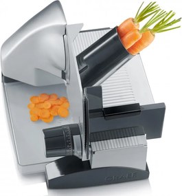 Masina de feliat mezeluri si alte alimente Graef SKS500, 170 W, Lama de 170 mm, Otel inoxidabil, Mecanisme de protectie, Argintiu