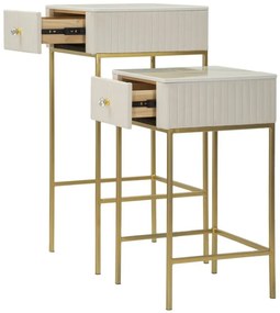 Mauro Ferretti Set De 2 Masute Inalte Cm Ø 45X90-40X68 | Aosom Romania