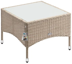 Deuba Masa ratan 58x58x42 cm - culoare bej