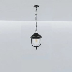 Lustră de exterior pe lanț 1xE27/60W/230V IP44 negru