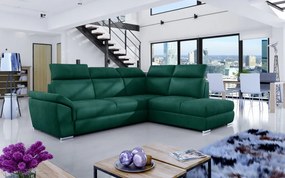 Canapea extensibila cu spatiu pentru depozitare, 260x102x210, Loreto R02, Eltap (Culoare: Verde inchis / Matt Velvet 75)