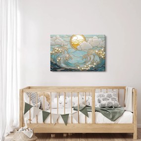 Tablou - Perle 3D în Ocean (90x60 cm)