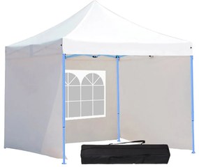 Pavilion alb 2,9m cu pereti laterali si geantă de transport
