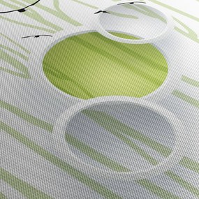 Tablou cu abstracție și copaci (120x50 cm)