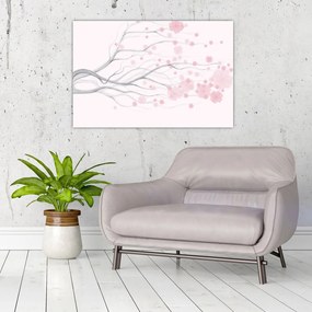 Tablou - Flori roz (90x60 cm)