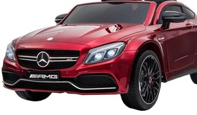 Masinuta Electrica cu acumulator pentru copii NOVOKIDS™ Mercedes C63S AMG Coupe, Cu telecomanda, Roti din Cauciuc EVA, 3-8 ani , Usi cu deschidere ,