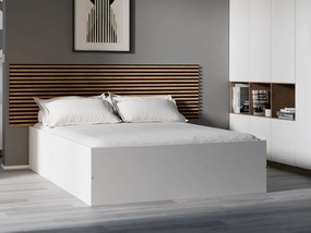 Pat BELLA 140 x 200 cm, alb Saltele: Cu saltele Coco Maxi 20 cm, Somiera pat: Cu lamele drepte