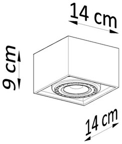 Plafonieră QUATRO 1xGU10/40W/230V beton