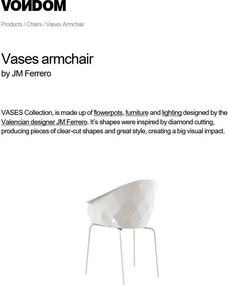 Set de 4 Scaune moderne cu brate de exterior / interior design premium VASES ARMCHAIR 47070 Vondom