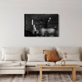Tablou abstract - bilele verzi (90x60 cm)