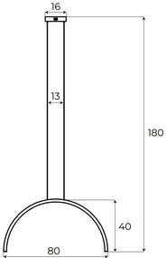 Lustra LED design decorativ modern Trio Arc I Matt Black