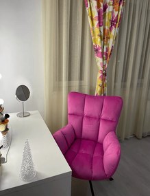 Scaun de design, ţesătură roz, KOMODO