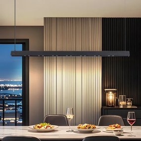 Immax NEO 07306L-LED lustru LED dimabil suspendat pe cablu MADEIRA, 26W/230V, Wi‑Fi Tuya, 122 cm, negru