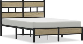 vidaXL Cadru pat fără saltea stejar sonoma 120x200 cm, lemn prelucrat