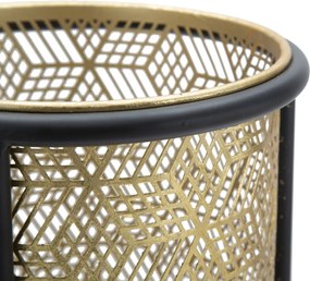 Jardiniera, Suport cu 2 vase metalice pentru flori DOPPIO H-80cm