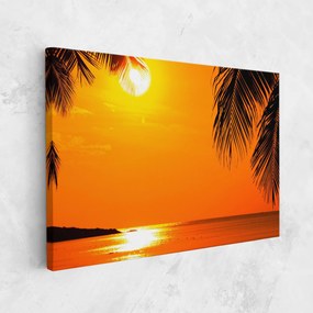 Tablou Canvas, 80x120cm, Dormitor si Living, Peisaje, Vara, Tropical Beach Sunset