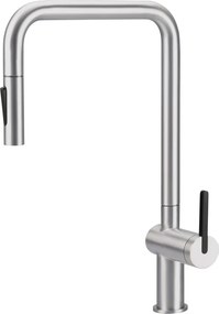 MOMI Baterie Bucătărie cu Pipă Extractibilă – Oțel Șlefuit (BKM_F73N)