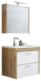 SET MOBILIER BAIE IBZ MASCA SI LAVOAR , ALB/BEJ, 60 CM