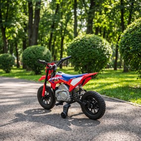 AIYAPLAY Motocicletă electrică pentru copii 3+ ani, Honda CRF 450R cu licență, 12 V, baterie cu litiu, suspensie, roșu | Aosom Romania