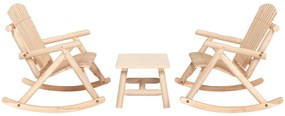 vidaXL Set mobilier de grădină, 3 piese, lemn masiv de molid