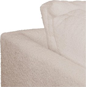 Colțar bej cu tapițerie din stofă bouclé (cu colț pe partea stângă) Ariella – Ropez