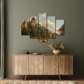 Tablou - Jan van der Heyden, View Down a Dutch Canal, reproducere (150x105 cm)