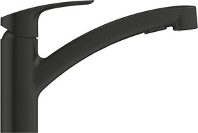 Baterie bucatarie cu dus extractibil negru mat Grohe Eurosmart New