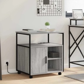 vidaXL Dulap de birou sonoma gri 60 x 46 x 67 cm Lemn compozit