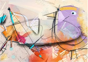 Tablou pe sticlă - Abstract, pasăre (70x50 cm)