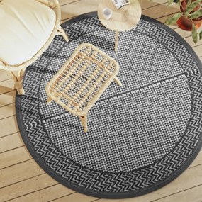 vidaXL Covor de exterior, ARAKIL gri, Ø160 cm, PP