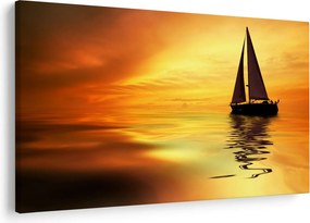 Tablou - Sailboat la apus de soare (90x60 cm)
