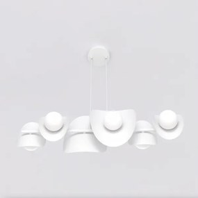 Candelabru pe cablu ELEMENTI 6xG9/8W/230V alb