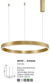Lustra LED design modern circular MOTIF 48W NVL-9190648