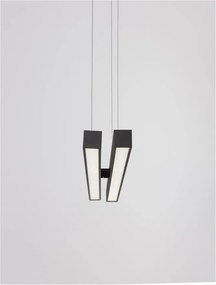 Lustra LED suspendata design modern X-LINE neagra