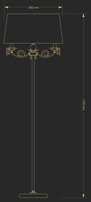 Lampadar design clasic cristal Asfour Monza