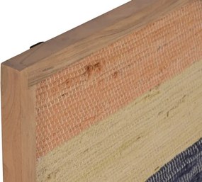 Set 2 tablouri decorative din bumbac țesut manual și lemn de acacia, 75×105 cm, „Relief"