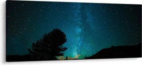 Tablou cu cerul nocturn și stele (120x50 cm)