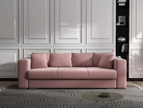 Canapea extensibilă dumonde cu ladă de depozitare si sezut confortabil din spuma high-density, Gloria Royal Roz 240x100 cm