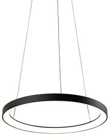 Lampă pendant design negru cu LED-uri reglabile Easylift - Hoop
