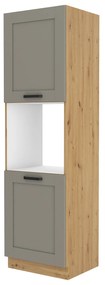 Dulap de bucătărie pentru alimente Lucid 60 DP 210 2F (Stejar artisan + claygrey). 1045513