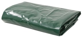 vidaXL Prelată 650 g/m² 4 x 4 m Verde