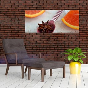 Tablou cu scorțișoară pe linguriță (120x50 cm)