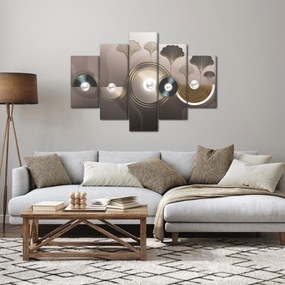 Tablou - Abstract maro-auriu (150x105 cm)